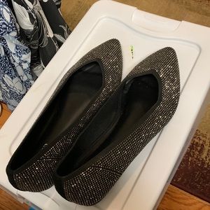 Torrid Bling and Glitz flats. 10.5ww.  Never worn. New. Black with enough bling
